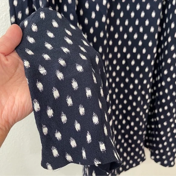 Madewell Midi Skirt Size 14 Shibori Dot Print Smocked Waist - Picture 10 of 10